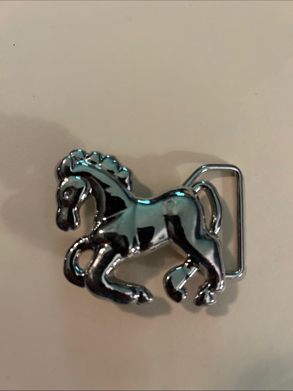 Silver Horse Belt Buckle